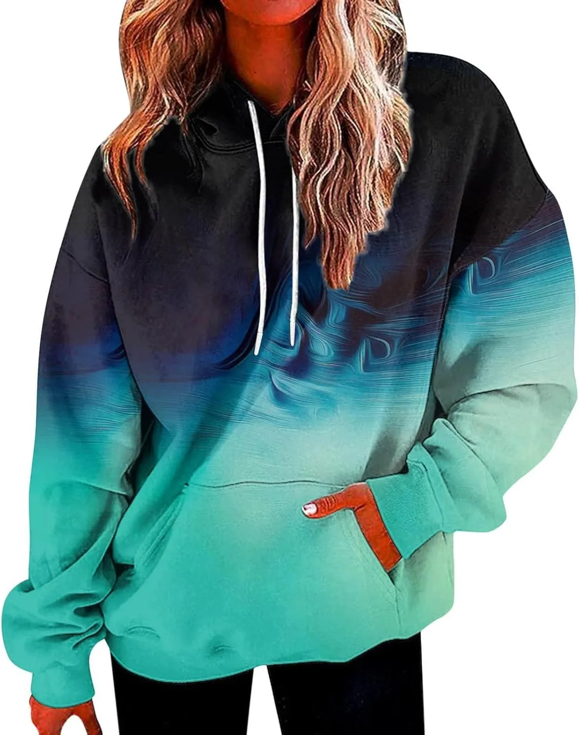slqdgmryz Plus Size Hoodies for Women Graphic Oversized Sweatshirt Hooded Loose Fit Drawstring Y2k Hoodie with Pockets