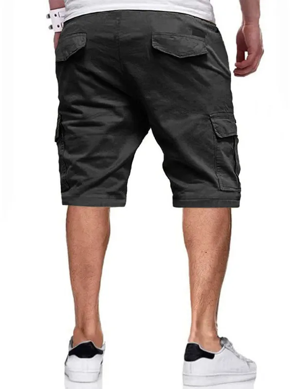 TEEK - Drawstring Color Block Casual Shorts