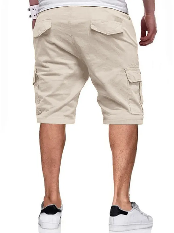 TEEK - Drawstring Color Block Casual Shorts