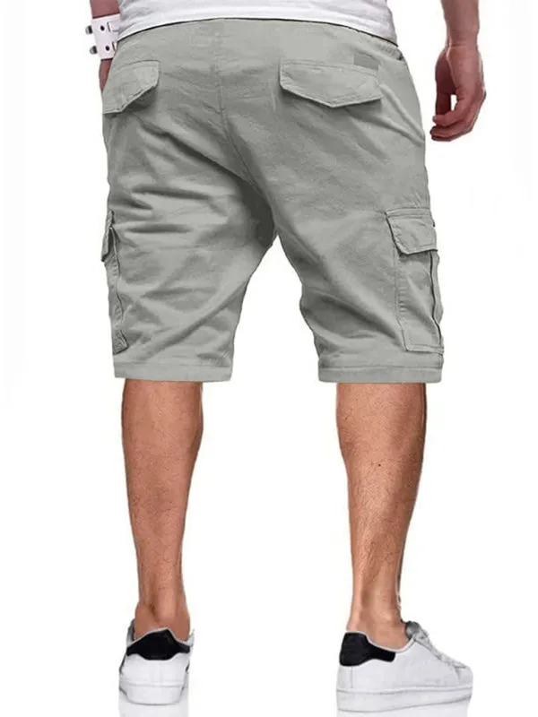 TEEK - Drawstring Color Block Casual Shorts