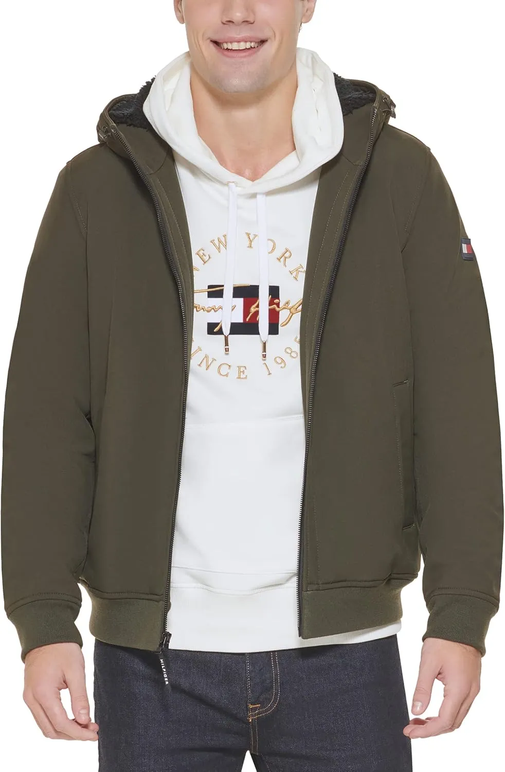 Tommy Hilfiger Men's Soft Shell Active Filled Bomber Jacket
