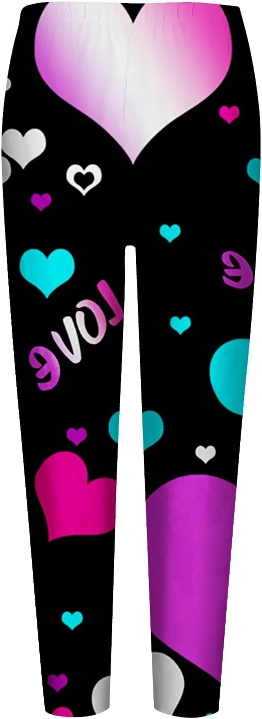 Valentines Plus Size Leggings for Women Valentine Tights Plus Size Love Heart Pattern Tights Plus Size