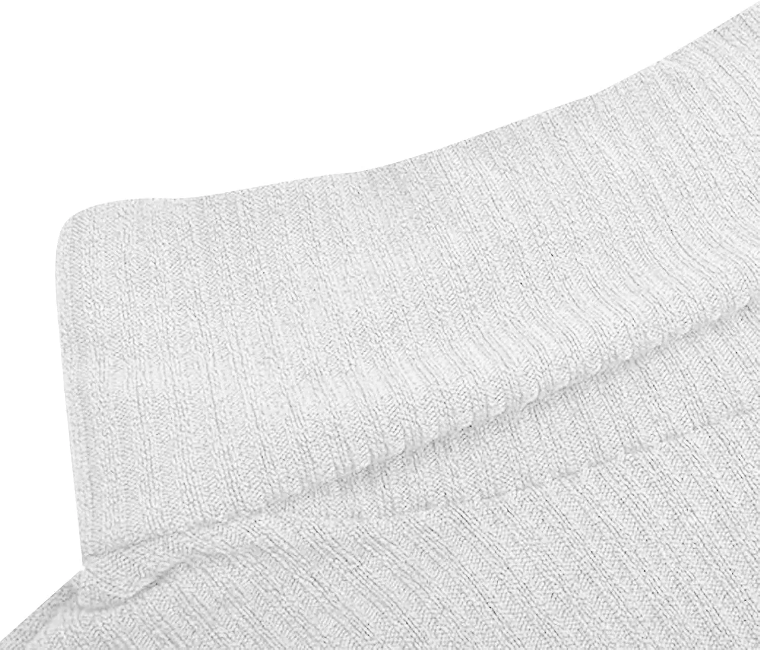 Women's Soft Turtleneck Sweater Sweater Mid Length Dress with Shoulder Sleeves and Half Turtleneck Sweater Womens