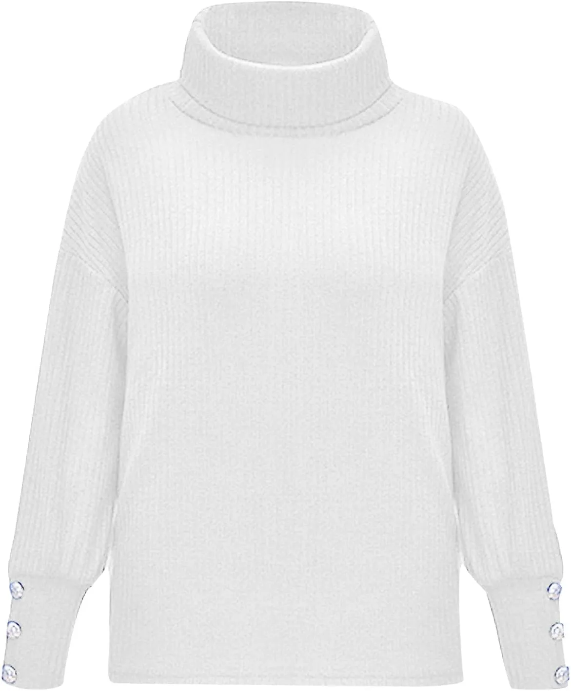 Women's Soft Turtleneck Sweater Sweater Mid Length Dress with Shoulder Sleeves and Half Turtleneck Sweater Womens