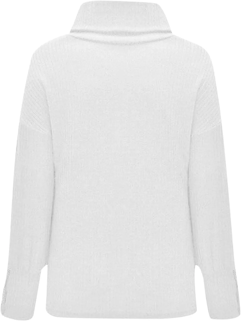Women's Soft Turtleneck Sweater Sweater Mid Length Dress with Shoulder Sleeves and Half Turtleneck Sweater Womens